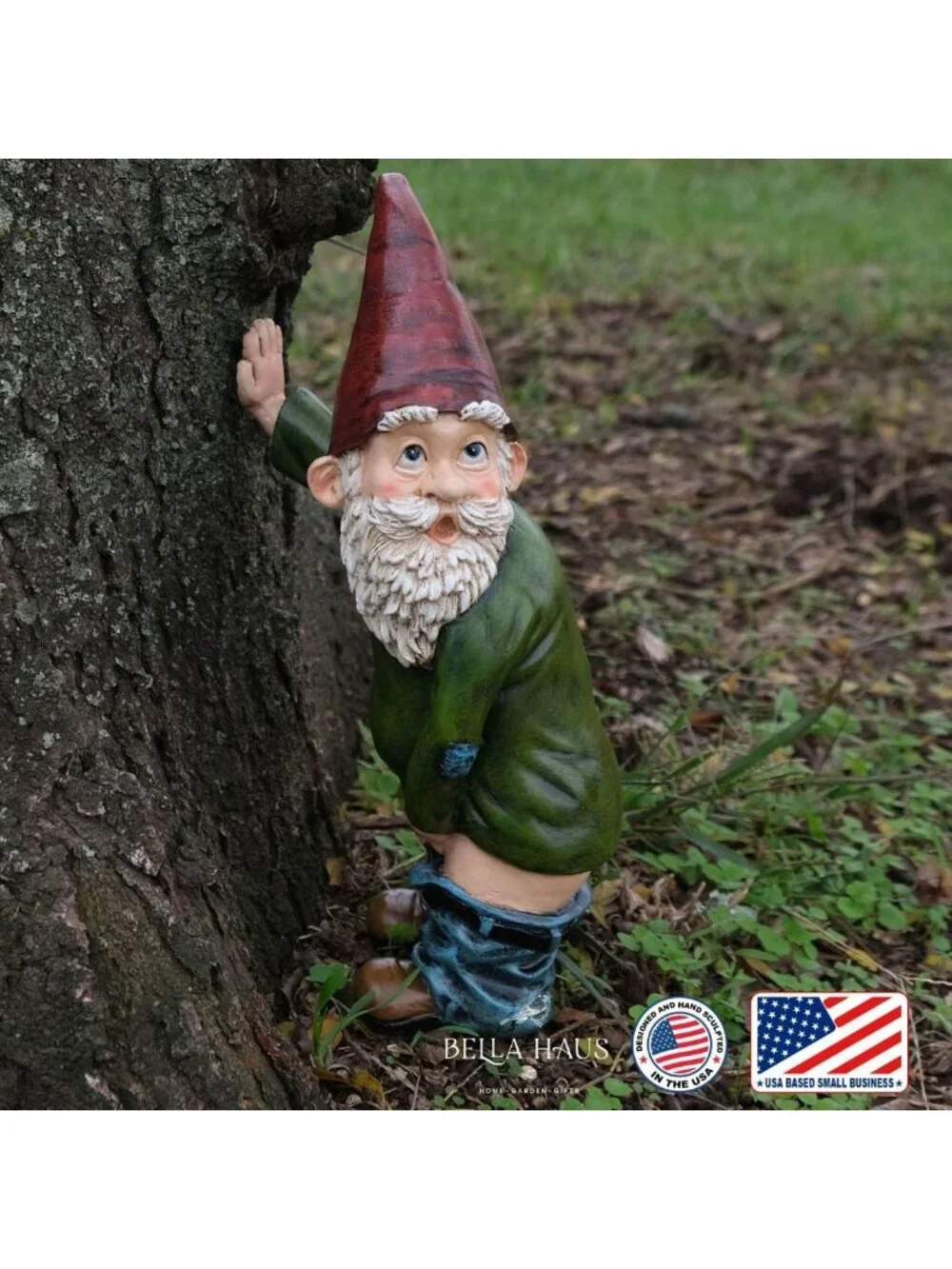 Funny Peeing Gnome Statue - 10.3